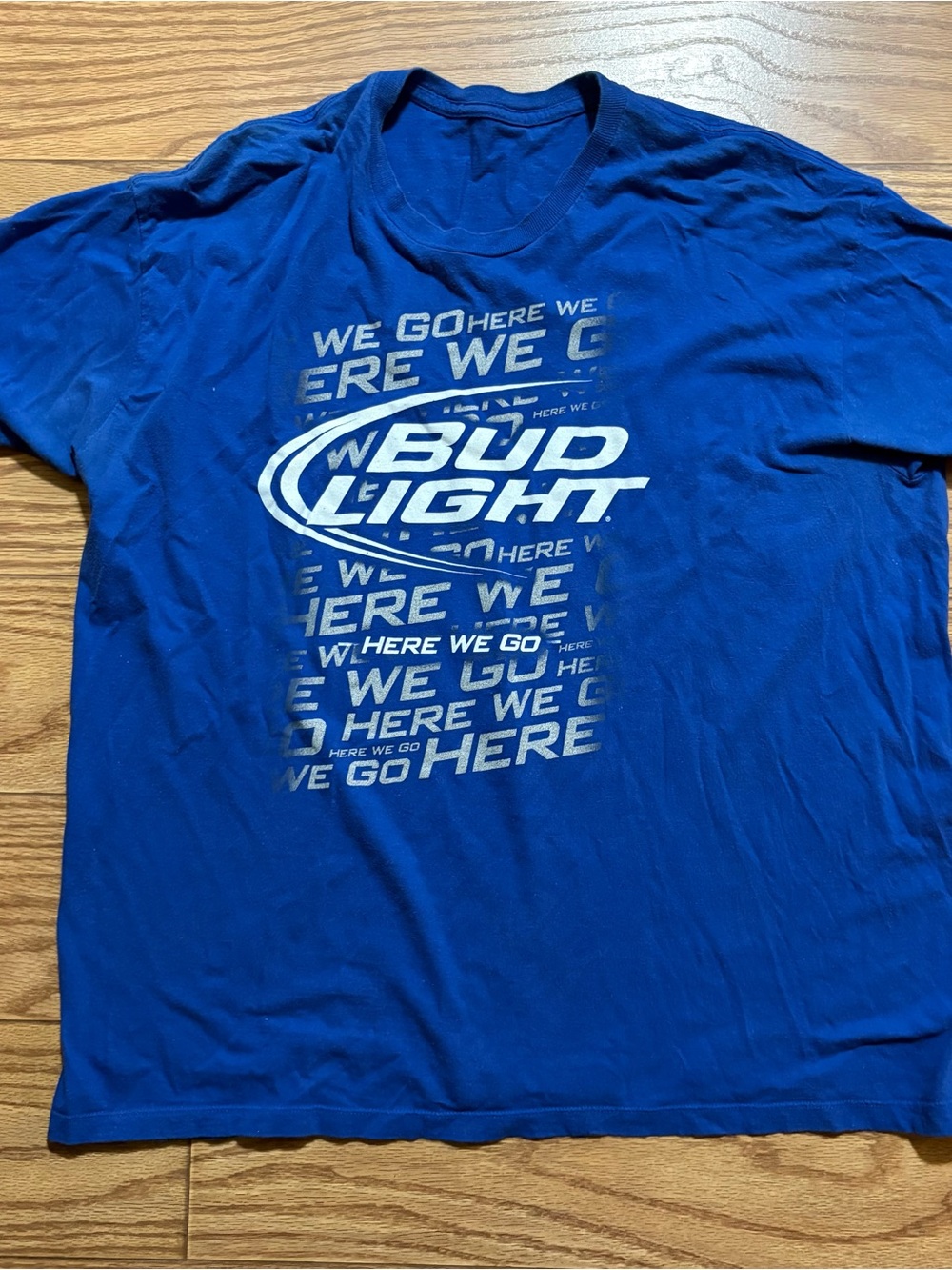 Vintage Bud Light Budweiser Blue Beer Shirt Men’s Large